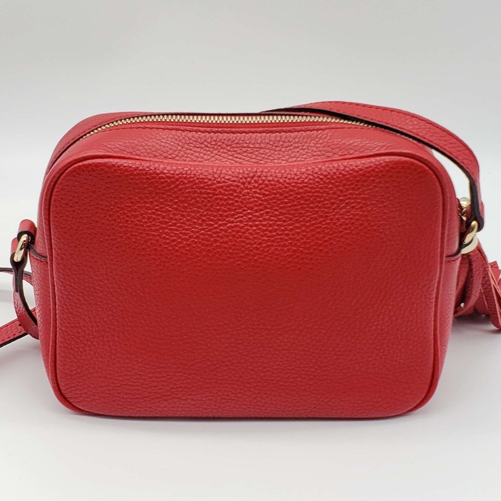 100% Authentic Gucci GG Soho Disco Camera Red Crossbody Bag - Picture 2 of 14